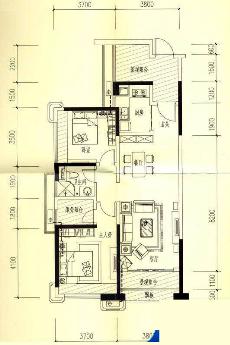 依雲天匯C04 2室2廳麵積103.00平米